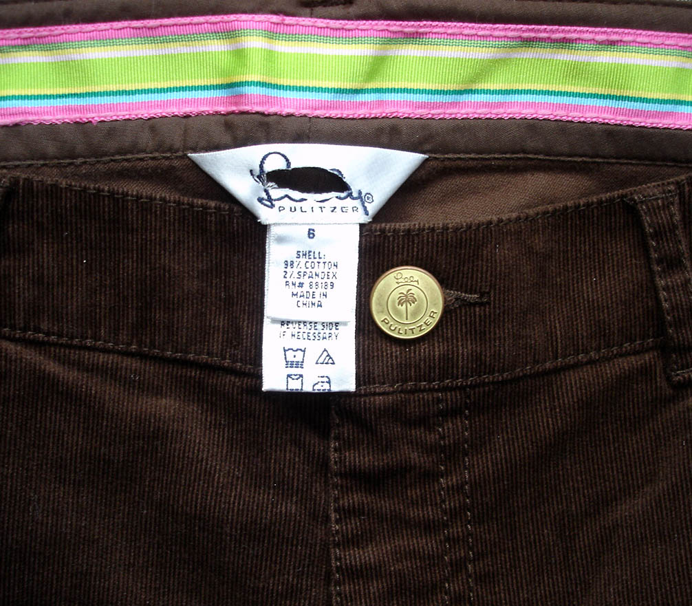 Lilly Pulitzer Main Line Pant Chocolate Brown $148 - Click Image to Close
